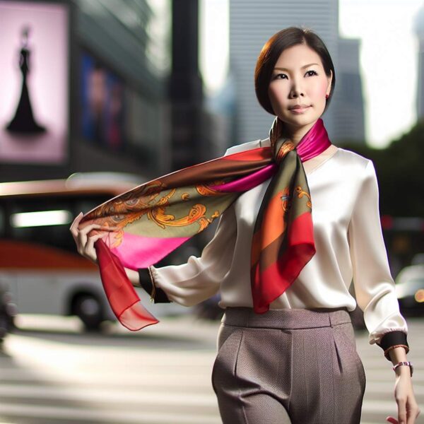 Foulard soie : l&rsquo;accessoire incontournable pour sublimer vos tenues urbaines